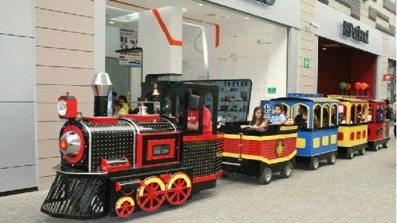 amusement trackless train