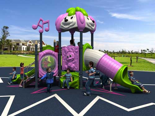 Cute colorful playground equipment for kids