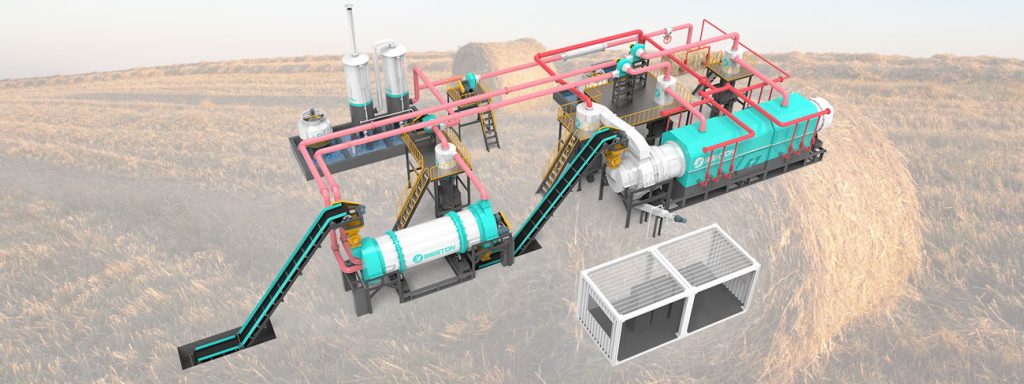 Use Beston Straw Charcoal Making Machine to Recycle Straw